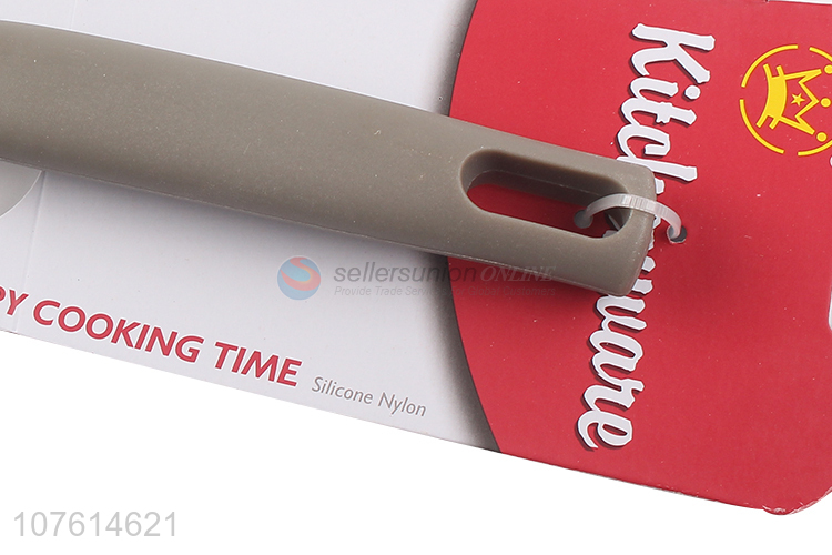 Promotional stainless steel handle silicone turner kitchen cooking tools