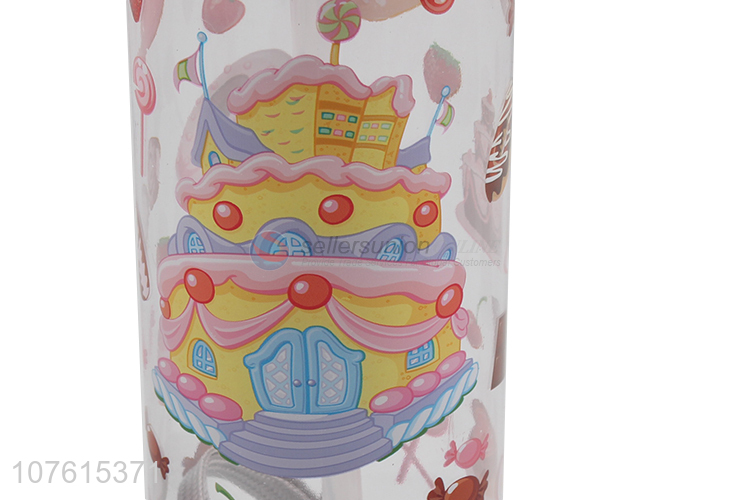 Custom logo portable exquisite plastic drinking bottle straw water bottle