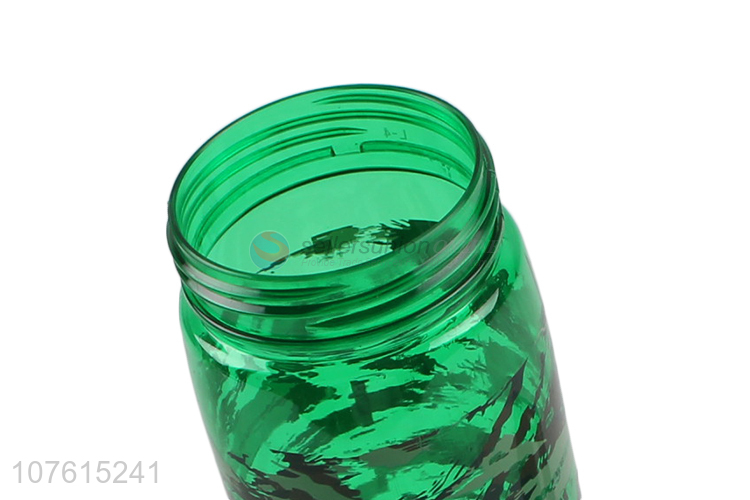 Promotional food grade bpa free plastic water bottle drinking bottle with straw