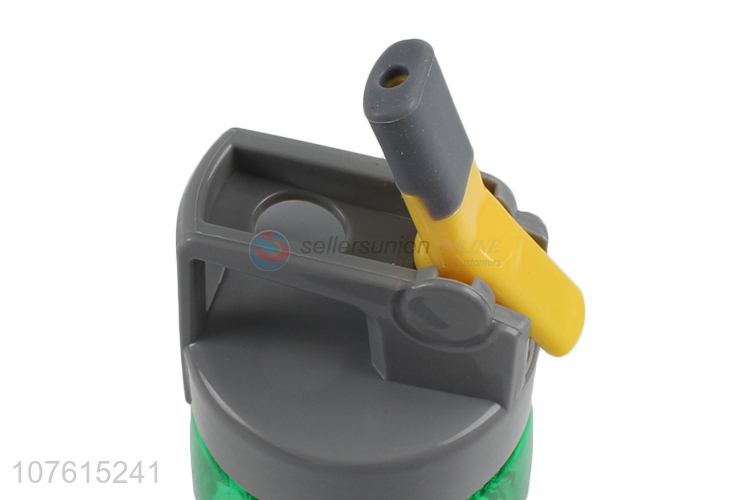 Promotional food grade bpa free plastic water bottle drinking bottle with straw