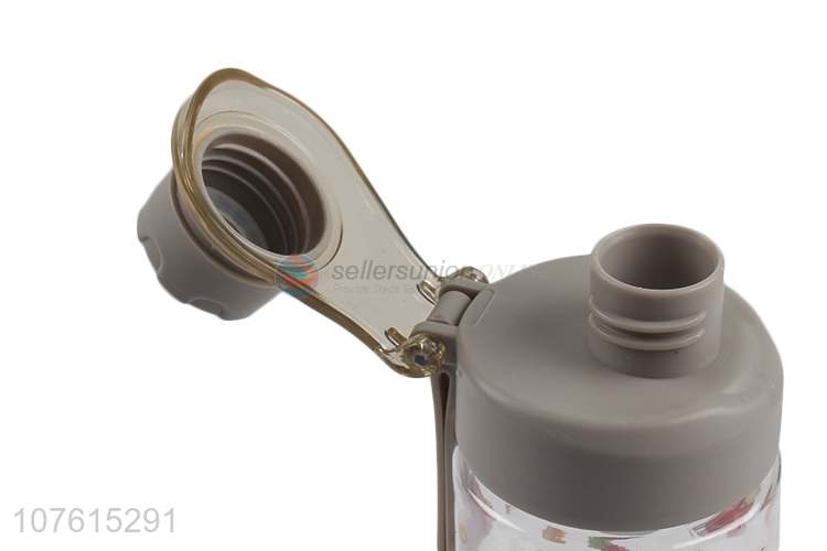Promotional delicate printing plastic water bottle for women and girls