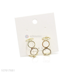 Delicate Design Circles Pendant Stud Earring Fashion Accessories