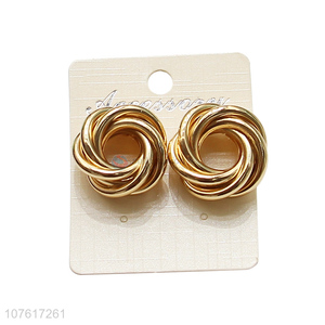 Good Price Metal Flower Shape Stud Earring Fashion Ear Ring