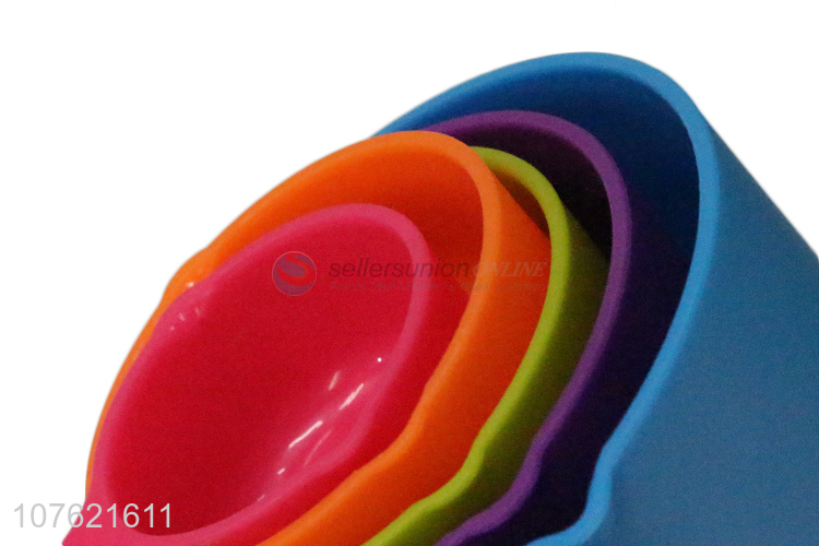 Plastic measuring cup set measuring tools 5pcs measuring spoon for liquid powder