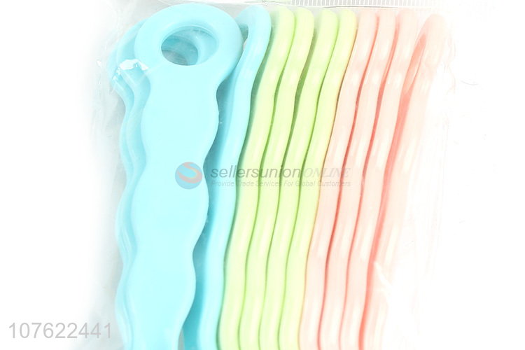 Hot sale macaron color disposable plastic spoon plastic yogurt spoon