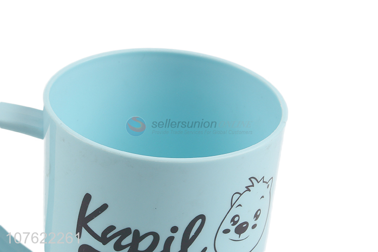 Low price bathroom accessories plastic tooth mug for children