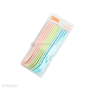 Good sale macaron color <em>disposable</em> plastic <em>fork</em> plastic snacks <em>fork</em>