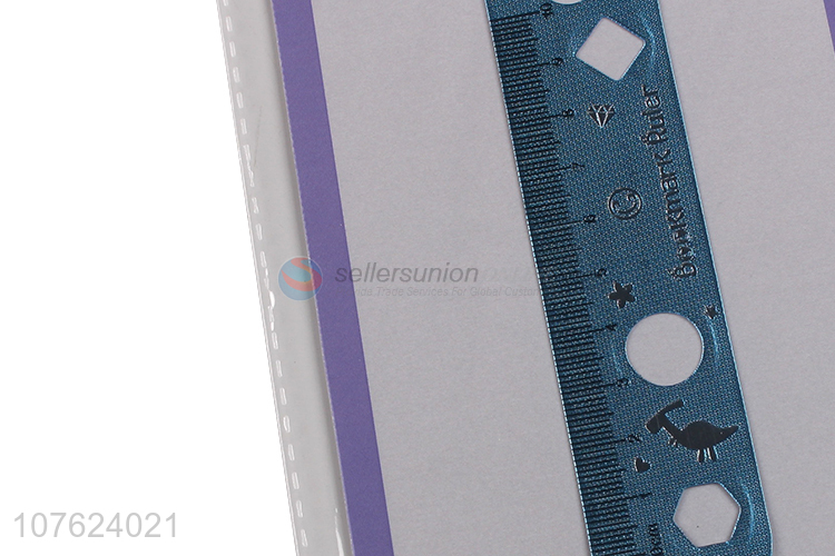 Promotional factory price 10 cm scale with pattern variegated band 3D bookmark laser ruler