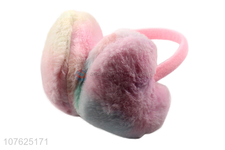 Low price multicolor winter heart ear muff fashion plush earmuffs