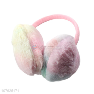 Low price multicolor winter heart ear muff fashion plush earmuffs