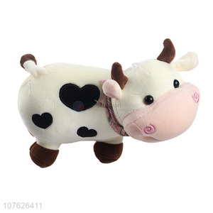 Best Price Cartoon Cow Plush Toy With Small Suction Cup