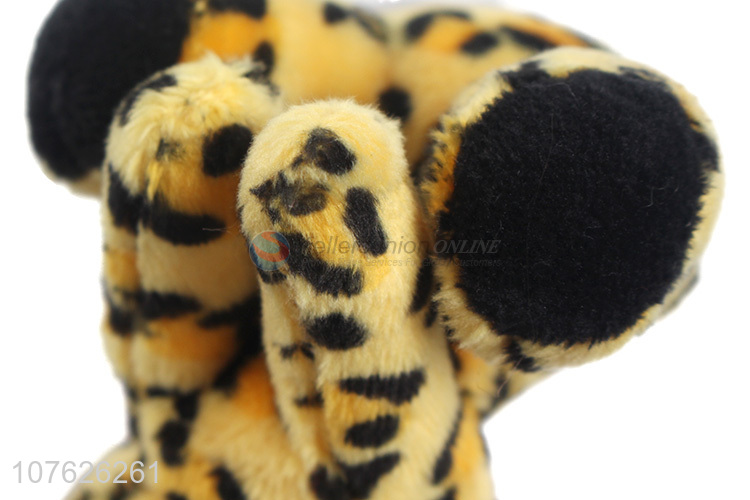 Good Sale Cute Small Leopard Plush Toy With Hook