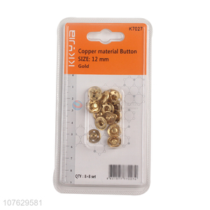 Good quality round sewing snap button copper button for clothing