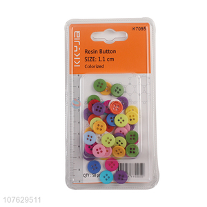 New arrival 11mm round colorful resin buttons garment accessories