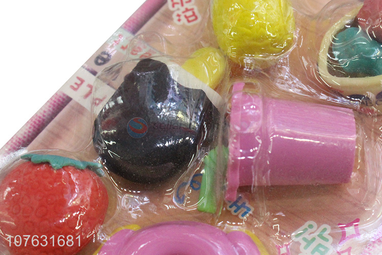 Factory Direct Sale Simulation Food TPR Eraser Fashion Stationery