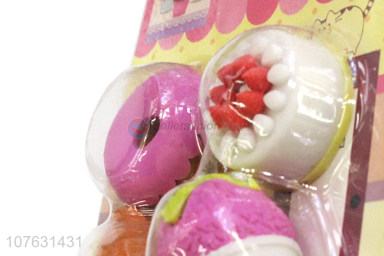 Delicate Design Dessert Shape Eraser Fashion Stationery