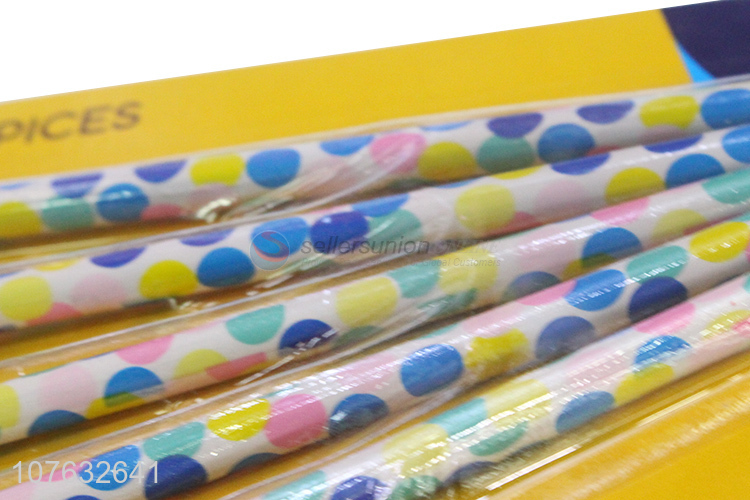 New Style 5 Pieces Pencil With Cartoon Eraser Set