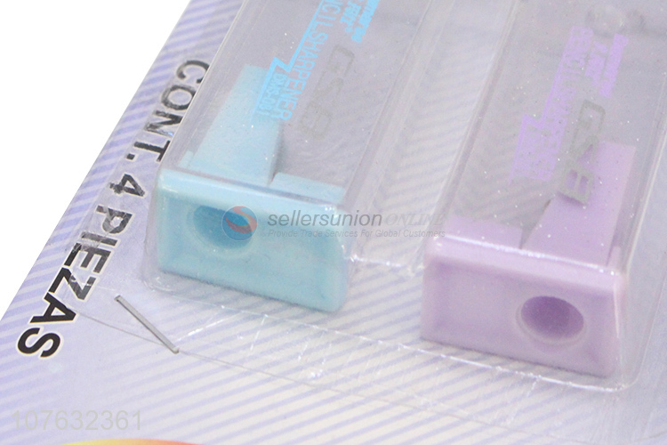 Factory Price 2 Pieces Pencil Sharpener Set For Students
