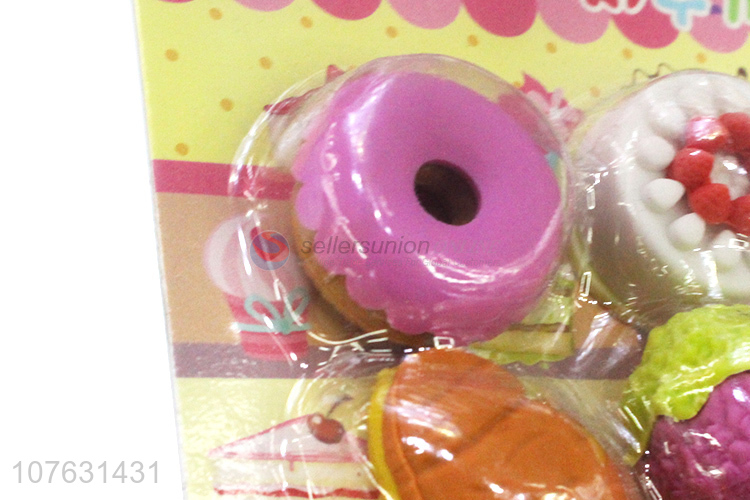 Delicate Design Dessert Shape Eraser Fashion Stationery