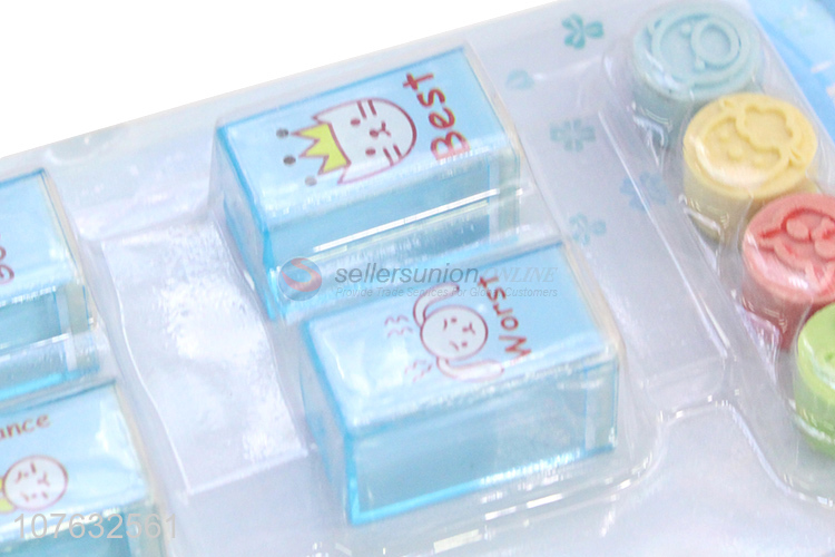 Unique Design Cute Eraser Stamp Fashion Stationery Set