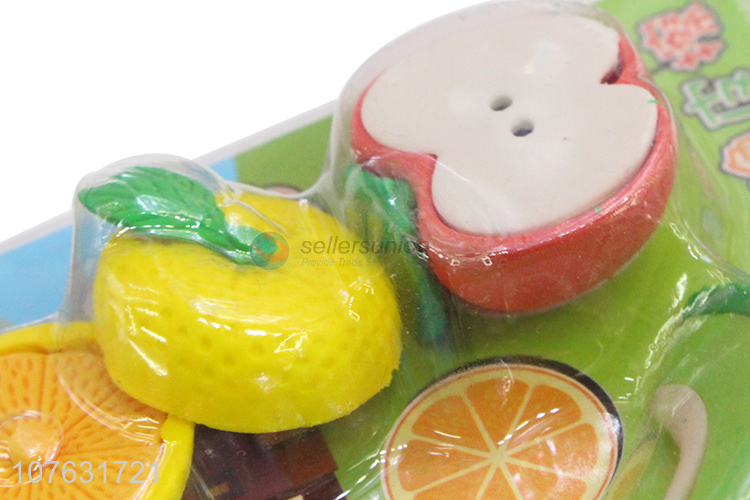 Good Sale Colorful Simulation Fruit Pencil Eraser For Kids