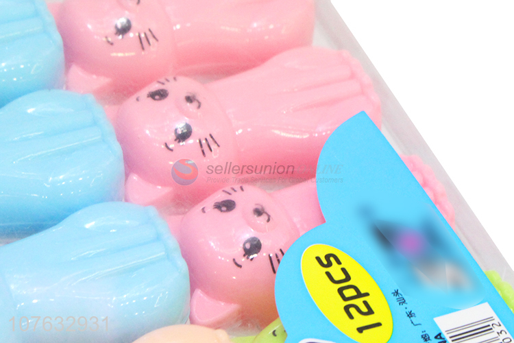 Good Sale 12 Pieces Cartoon Cat Pencil Sharpener Set