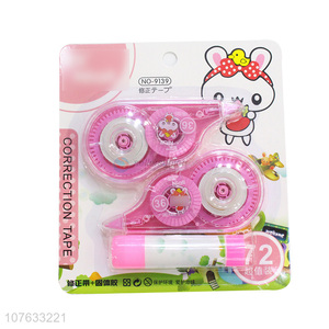 Good Sale Plastic Correction Tape With Glue Stick Set