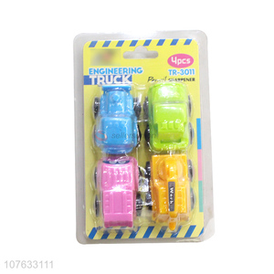 Best Quality Colorful Car Shape Plastic Pencil Sharpener Set