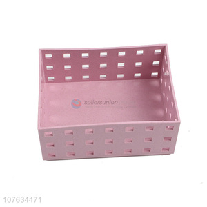 Low price durable rectangular wheat fiber plastic storage box