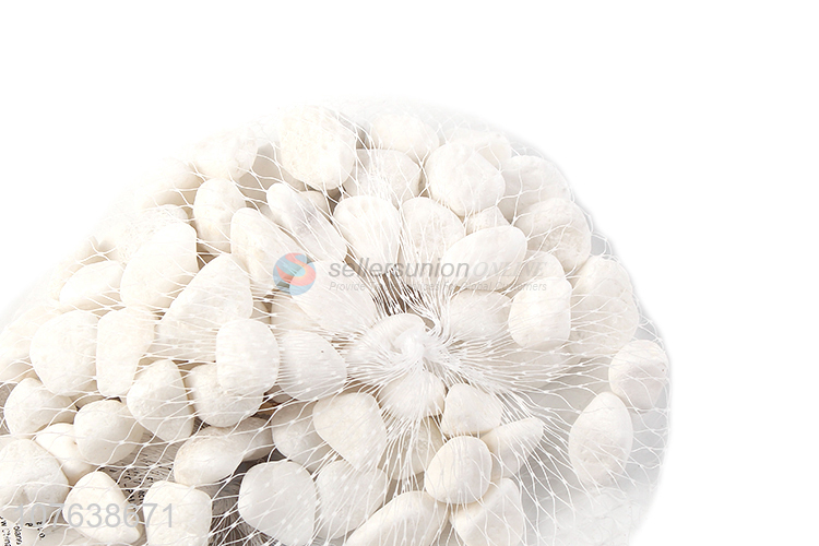 Wholesale fish tank decoration white stones bosai ornaments