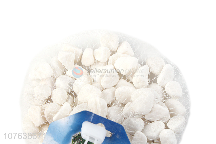 Wholesale fish tank decoration white stones bosai ornaments