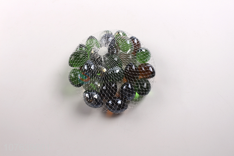 New design rugby-shaped multicolor transparent glass ball