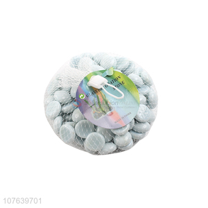High-value light blue solid glass ball cream flat glass bead