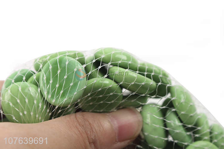 Wholesale milk green chess piece shape solid flat glass ball