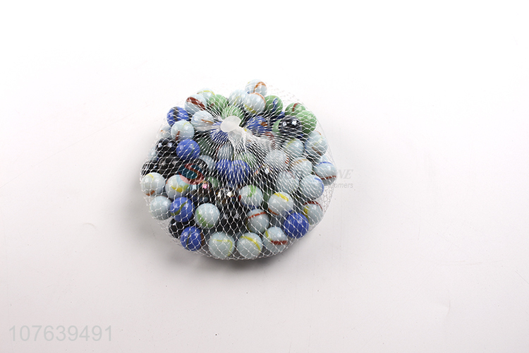Wholesale cream color three flowers and four colors mixed solid glass balls