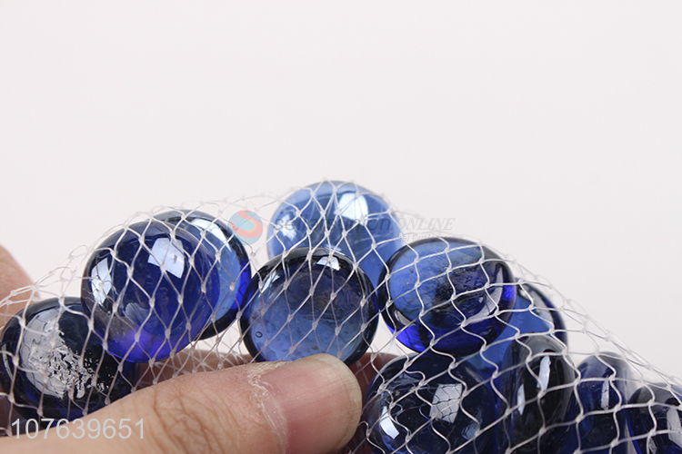 Wholesale low price dark cobalt blue bright flat glass ball
