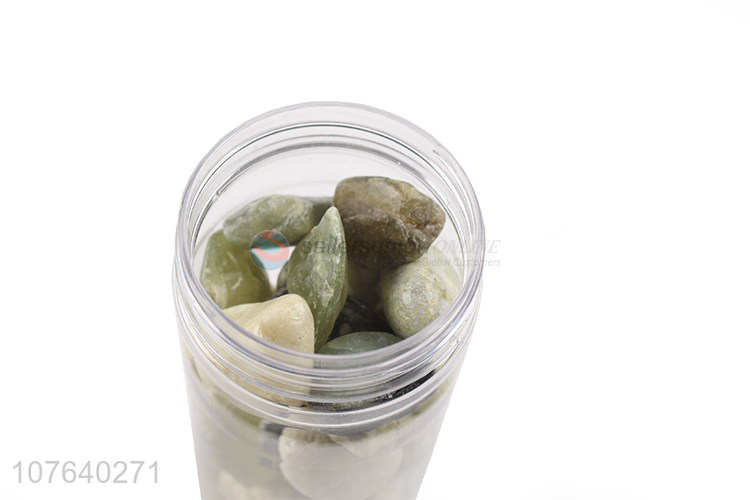 Factory direct sale 12-15mm intermediate craft frosted green landscaping jade