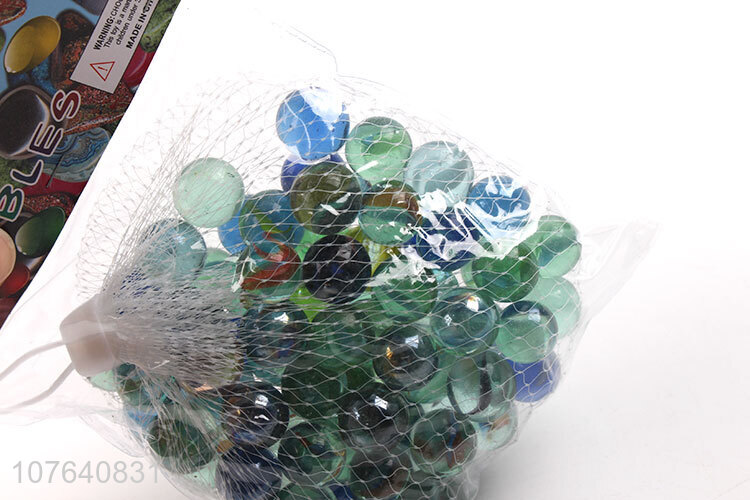 Low price variegated glass ball bag 400g