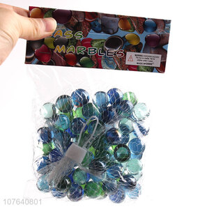 Wholesale and retail mixed colored glass balls 400g with PVC bag