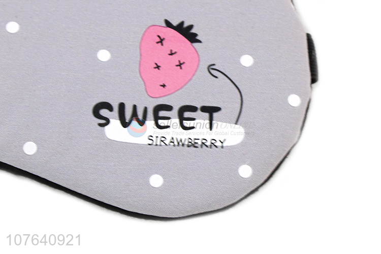 New products strawberry printed travel airline cooling eye mask eye patch