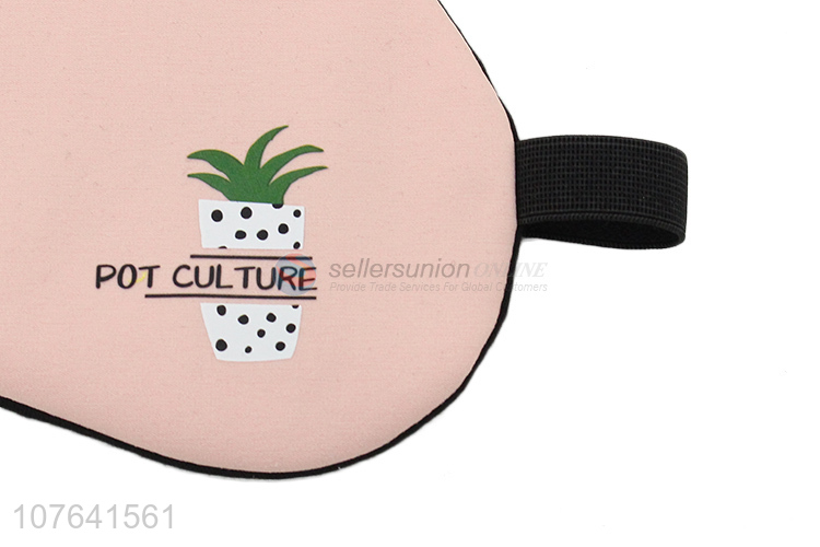 Promotional pot culture printed gel blindfold sleeping eyeshade for travel