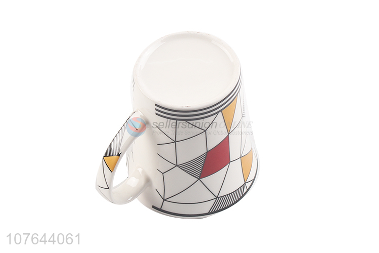 Modern design fashion printing ceramic water cup with high quality