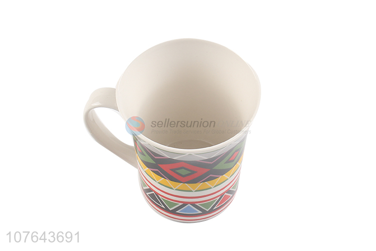 Creative design colourful durable ceramic water cup for daily use