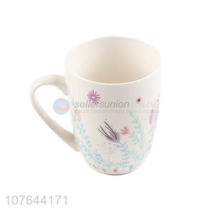 Beautiful flower printing good quality ceramic cup coffee cup