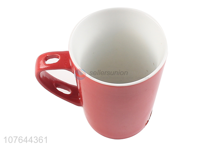 Red wholesale factory price ceramic tea cup with top quality