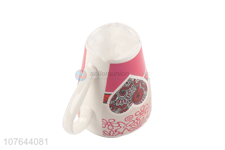 Nice flower printing daily use ceramic water cup milk mug