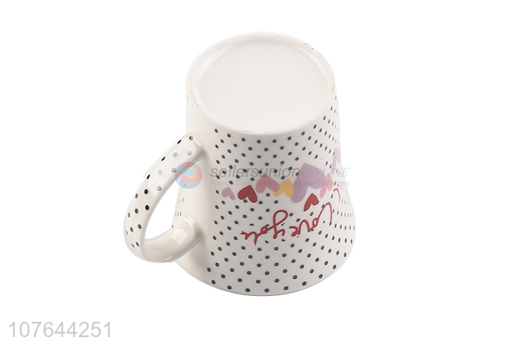Most popular low price durable ceramic water cup with handle