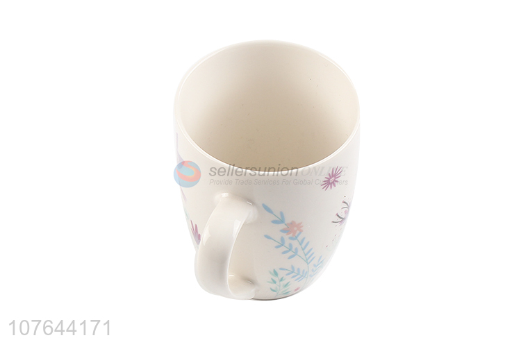Beautiful flower printing good quality ceramic cup coffee cup