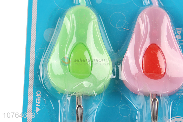 Fashion Colorful Avocado Shape Sticky Hook Cheap Adhesive Hook