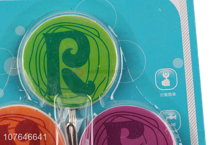 Wholesale Colorful Letters Sticky Hook Fashion Adhesive Hook